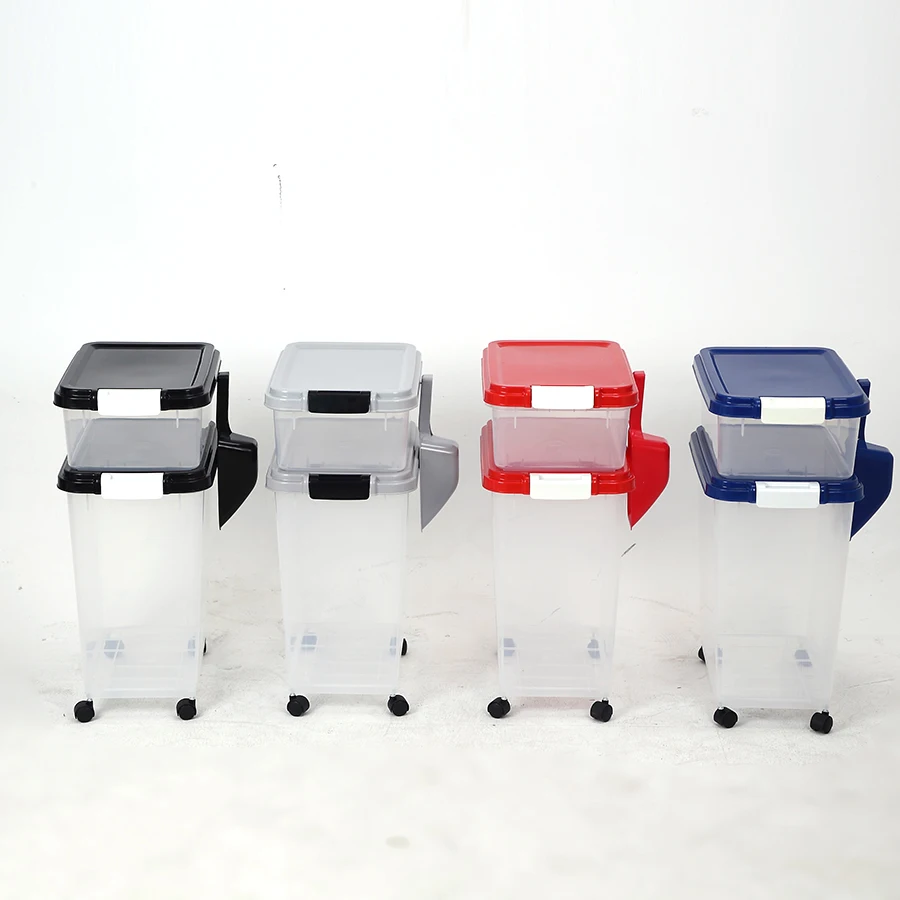 Plastic Dog Cat Food Storage Container Plastic Box Container For Dog Food Treats