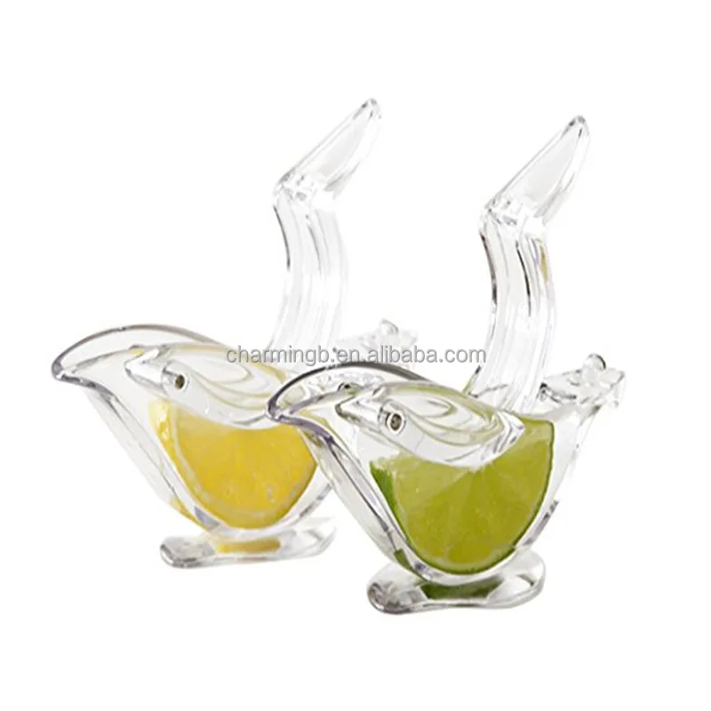 Portable Transparent Acrylic Manual Fruit Lemon Juicer Hand Lemon Squeezer Bird