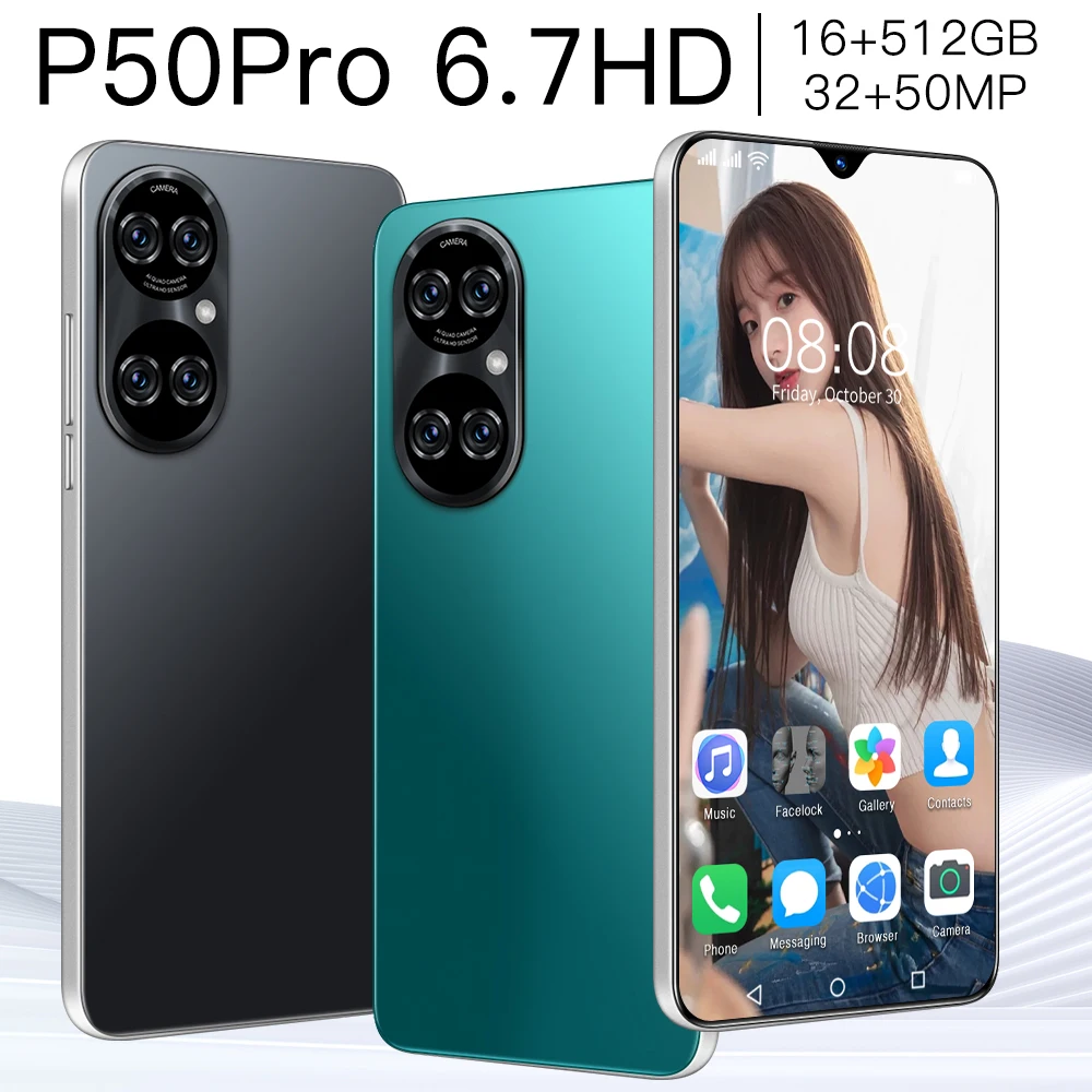  Смартфоны на Android 16 ГБ + 512 5G мобильные телефоны с большой емкостью 6800 мАч мобильный телефон горячая Распродажа