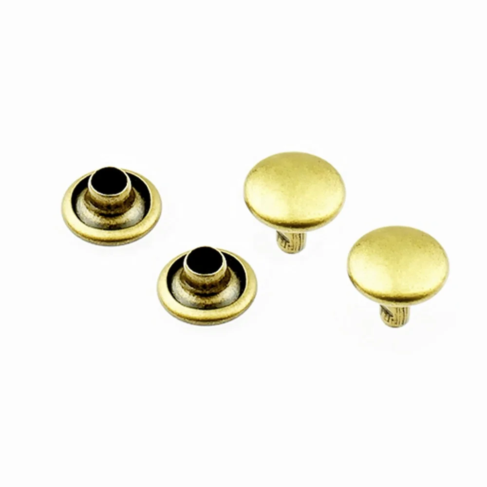 Environmental plating 8mm rivets double cap metal antique copper cap rivet for bag