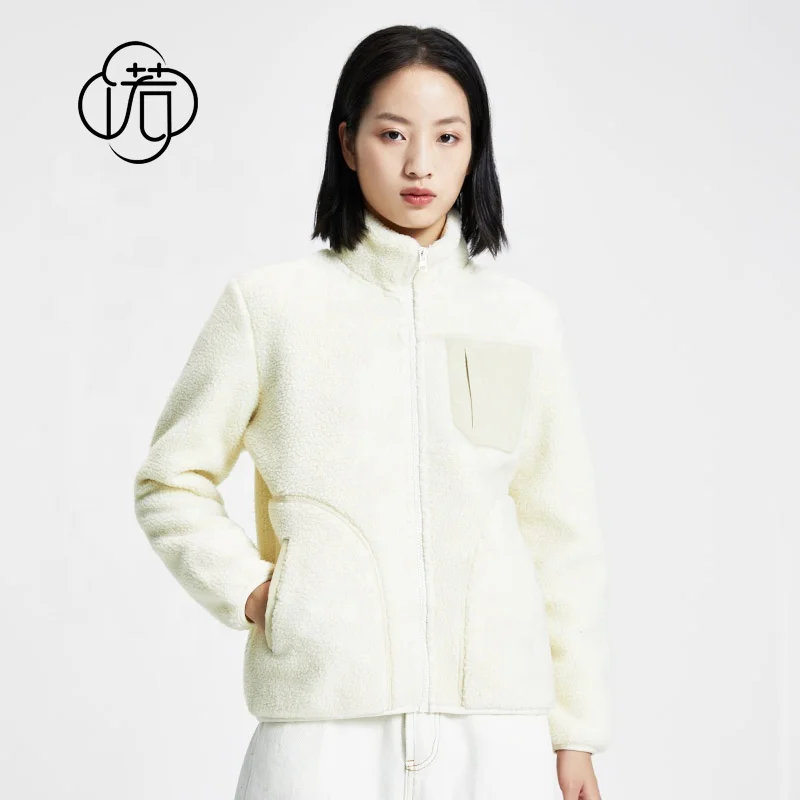 Wholesale Latest Winter Solid Color Fleece Jacket Coat Teddy Sherpa Fleece Warm Oversized Teddy Hoodie