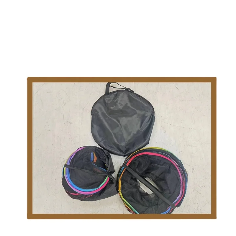 Free Sample Rainbow edge color Pop Up Pet Playpen with Surround Tunnel 2 in 1 cat enclosures Cat Tent Mesh Fabric