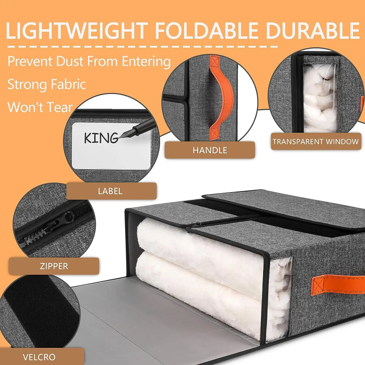 4 Pack Foldable Sheet Set Organizer Linen Closet Folding Bed Sheet Organizer Bedding Organizer