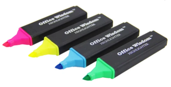 Stable Quality 12 Pcs Marker Pens Custom Printing Available High Quality Highlighter for School and Office