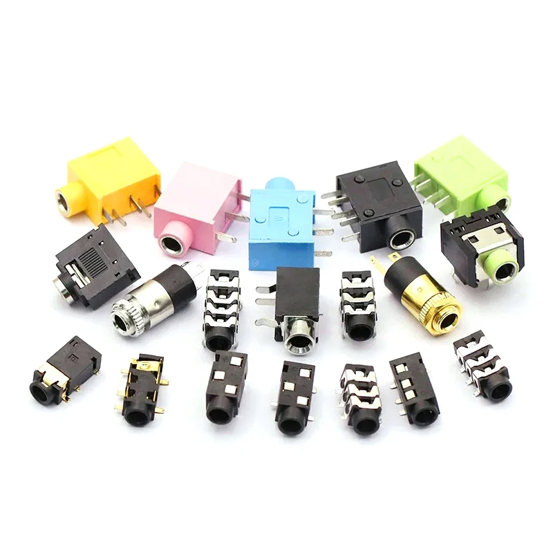 PJ series headphone socket 3.5mm audio socket female socket stereo dual channel earphone jack connector DIP SMT