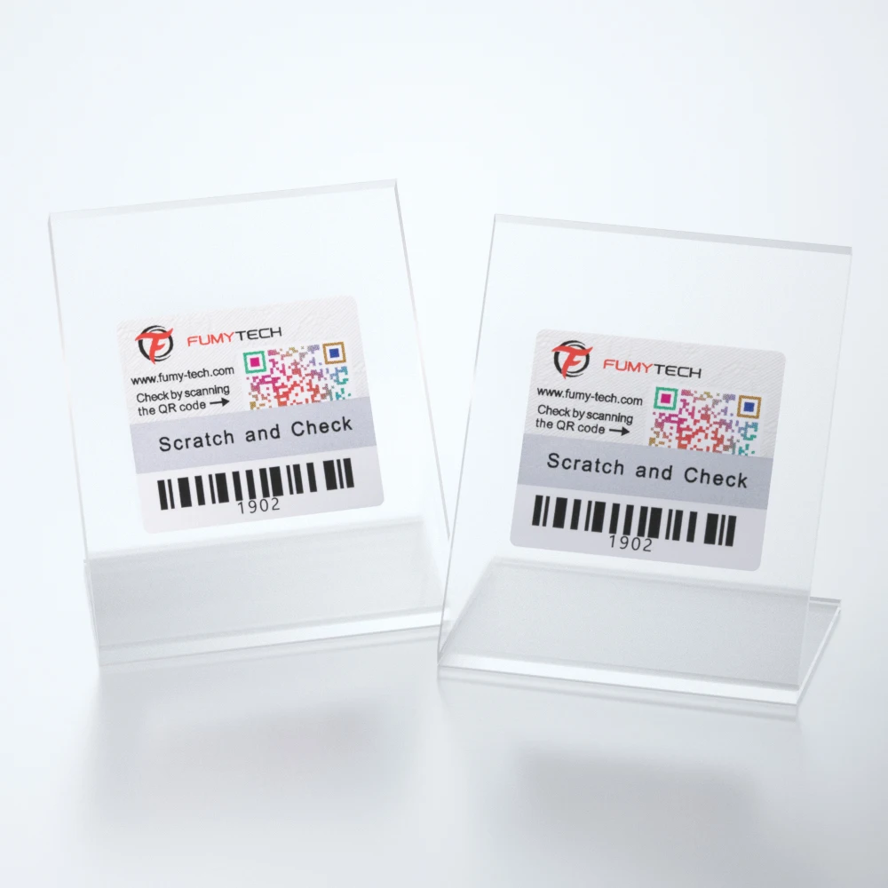 Dynamic QR code barcode security printing logo pvc self-adhesive sticker