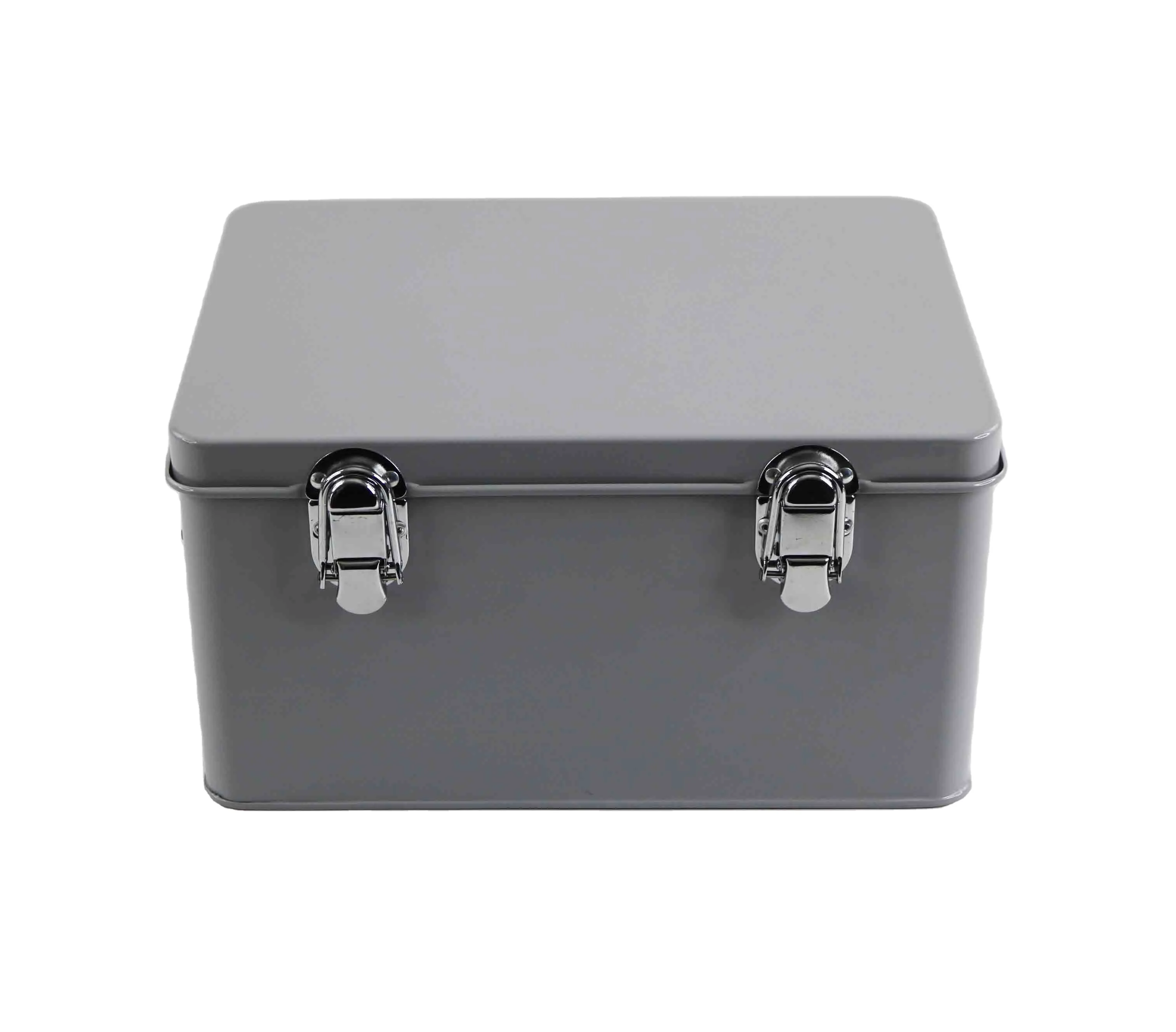 Vintage Garden Seed Storage Box Galvanized Metal Powder Coated Seed Packet Storage Tin Can