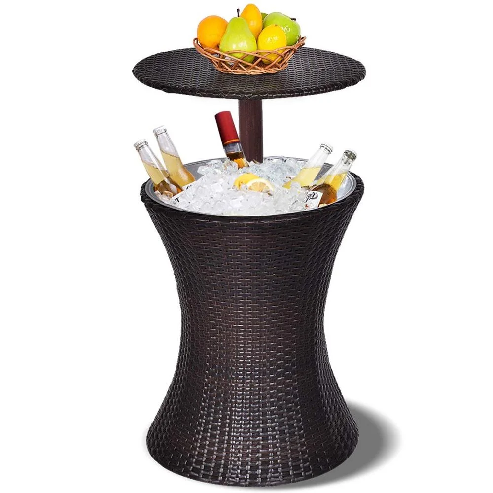 Modern Outdoor cooler Cool Bar Patio Furniture table cooler Box with 7.5 gallon beer