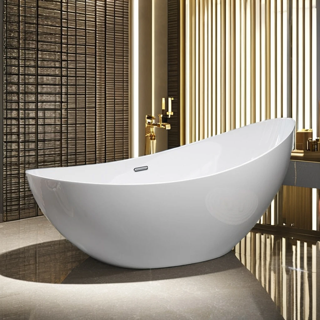 Custom Badkuip banheira para banheiro pocetas de baos Badkar round modern artificial stone bathtub bath sink