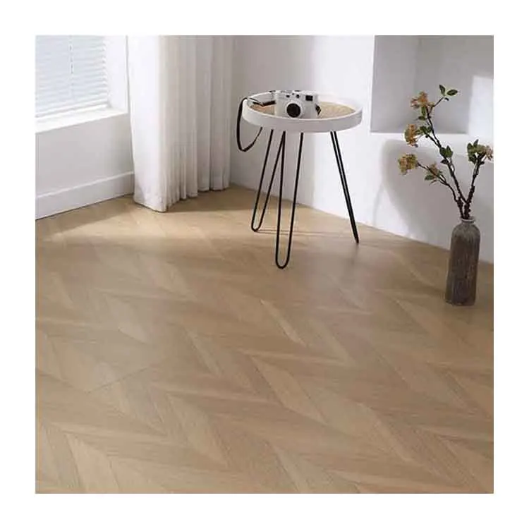 waterproof Fireproof Spc Flooring 8mm Herringbone Hybrid Interlocking Floor Tiles
