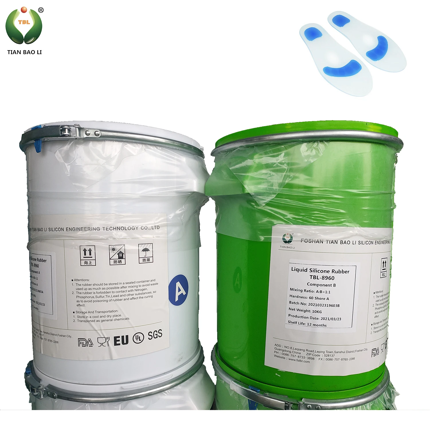 Hardness 40 shore A RTV2 silicone rubber mold making silicone rubber liquid silicone rubber for insoles