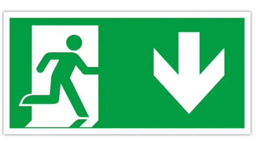 China cheap high quality  Aluminum Escape down sign