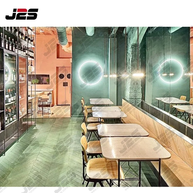 Custom European American antique style tan catering food pizza tulip cafeteria diner table and chair