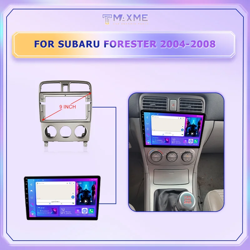 Car stereo touch screen frame For SUBARU FORESTER/WRX/XV/IMPREZA auto electronics frame 9 inch multimedia player panel
