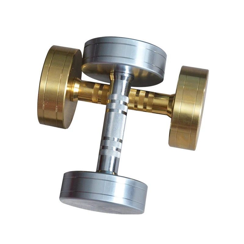 Gym Fitness Body Building Strength Training  Free Weights Steel Chrome Dumbbell