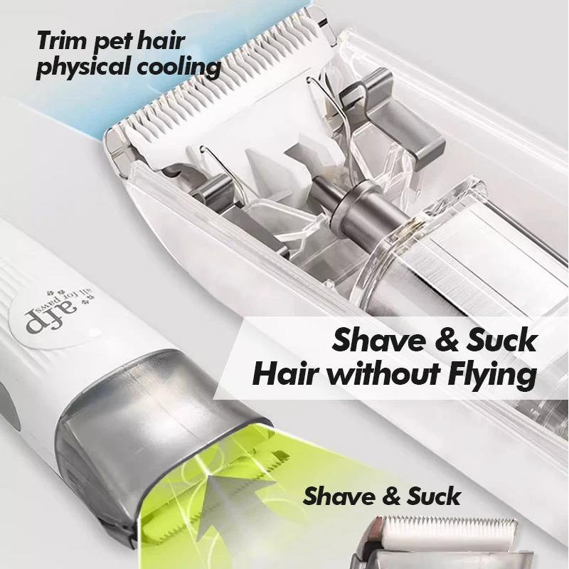 7 in 1 professional cat dog hair brush trimmer shaver clipper scissors cleaner tools pet grooming kit with vacuum suction