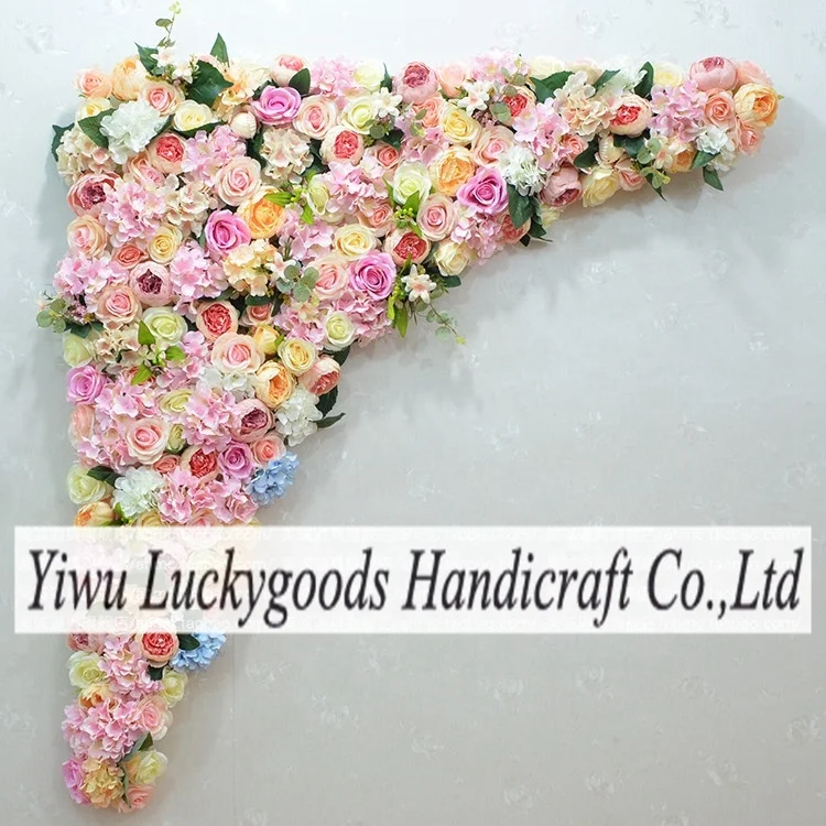 LFB561-3  colourful rose peony flower backdrop flower garland with green leaf for wedding backdrop