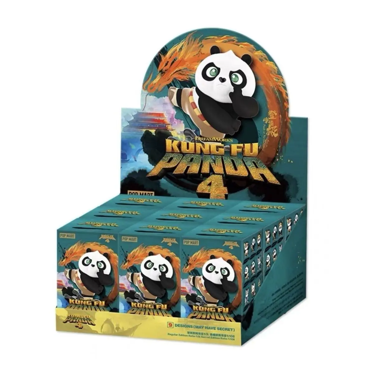 POPMART Hand-Done Blind Box Kung Fu Panda Series Fashion Toy Universal PVC Material Inspired Japanese Animation Reality Gift