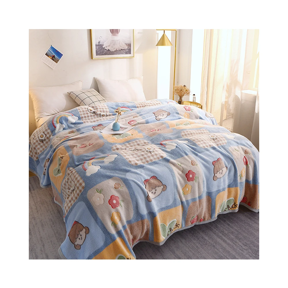 Luxury 100 Polyester Warm Snow Wool Nap Air Conditioning Blanket Lamb Wool Sherpa Blanket