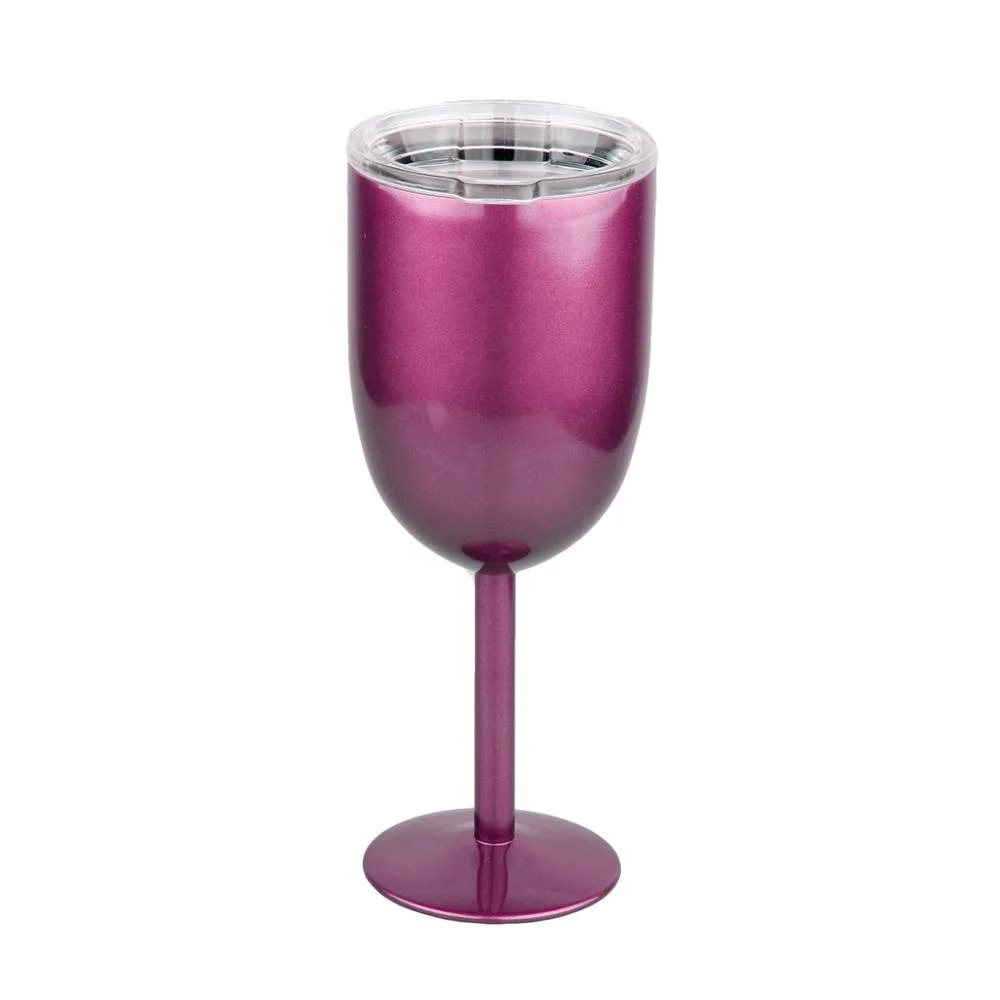 350ml Double Wall Stainless Steel Vacuum Wine  high quality goblets red wine glasses stainless steel beer goblet