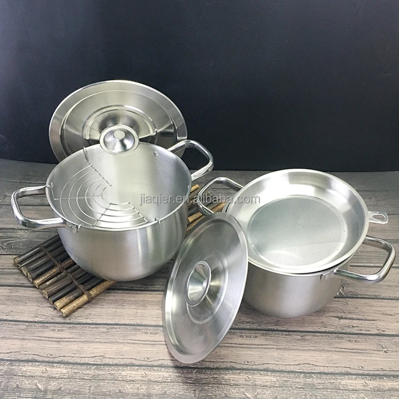 304 stainless steel with cover and strainer oil basin Kitchen oil tank oil pot