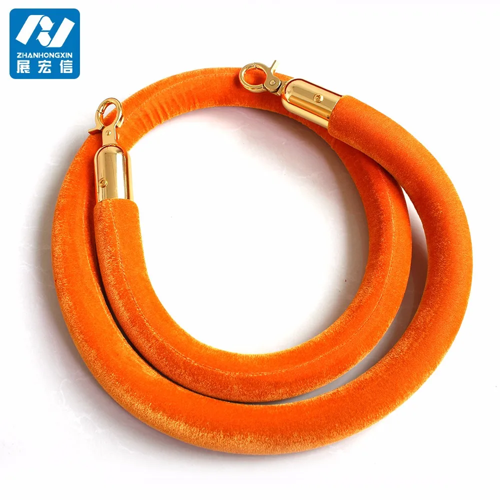 Ropes Stanchions for Crowd Control 1.5m Red Velvet Rope for Crowd Control Rope Barrier