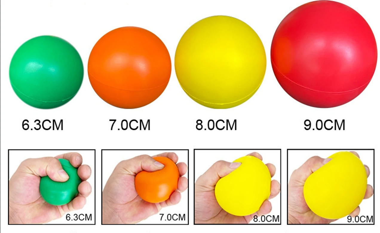 Custom LOGO PU foam ball    Squeeze Fidget Toys Soft Foam  Dia 60mm 70MM  90MM Round  Stress Relief Ball