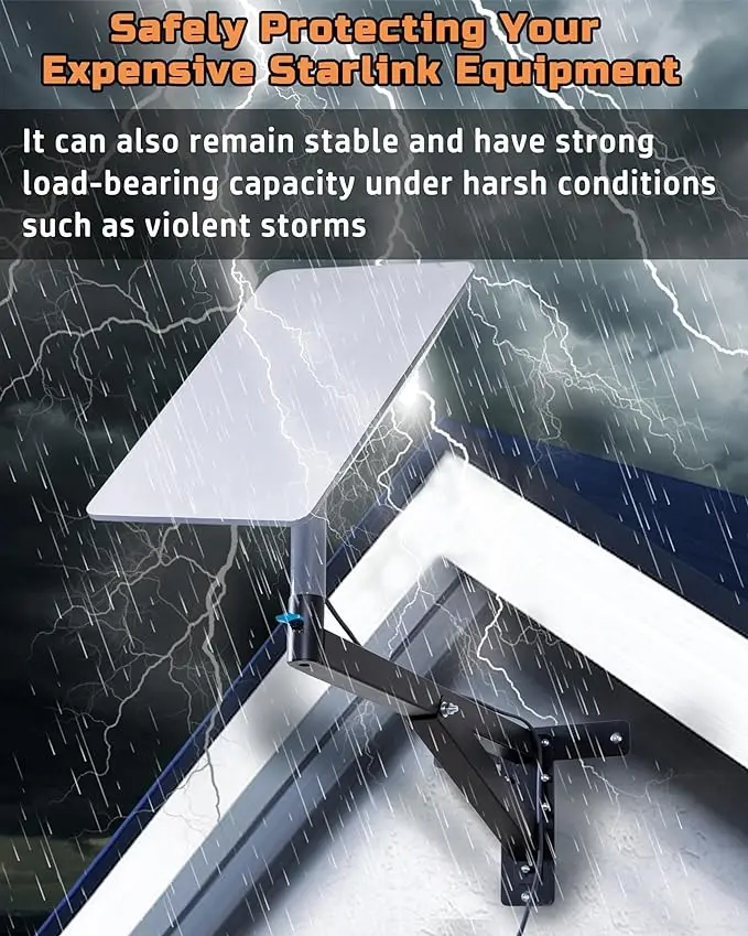 OEM/ODM Outdoor TV Long Roof Mount Adjustable V2 V3 GEN 3Starlink Wall Mounting Kit Bracket Satellite Adapter RV Starlink Mount