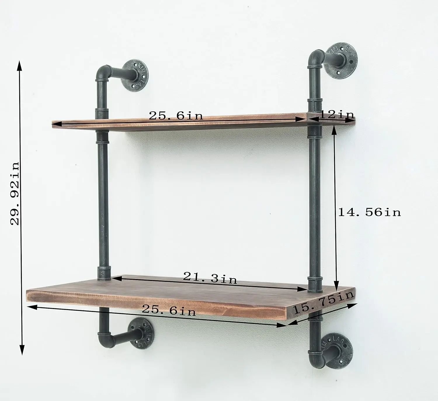 Black Retro Wall Mount Iron Pipe shelf Rack Shelf Stand Storage For Kitchen