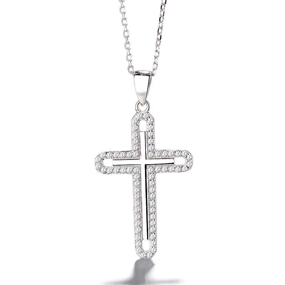 Wholesale Price Ladies 925 Sterling Silver Jewelry Cross Pendant