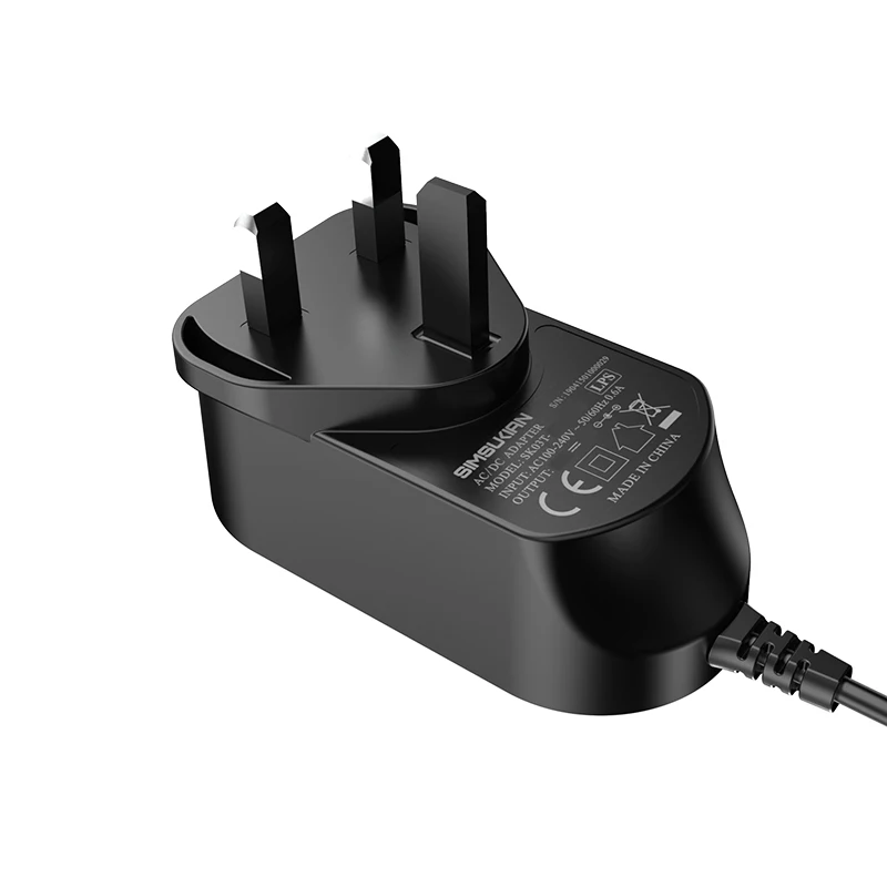 Адаптер питания стандарта Великобритании 12 В с сертификацией GS CE 9 ac dc настенный адаптер для динамика в 2