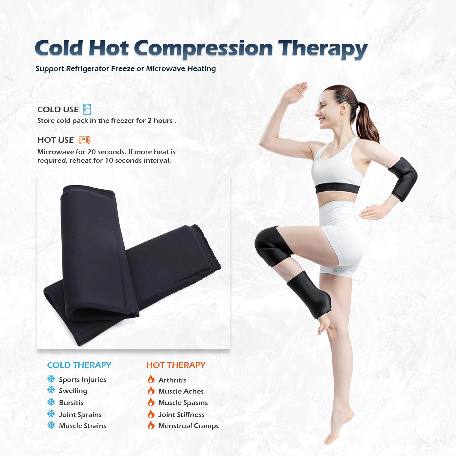 Reusable Gel Ice Pack Sleeve for Knee, Elbow, Ankle, Calf
