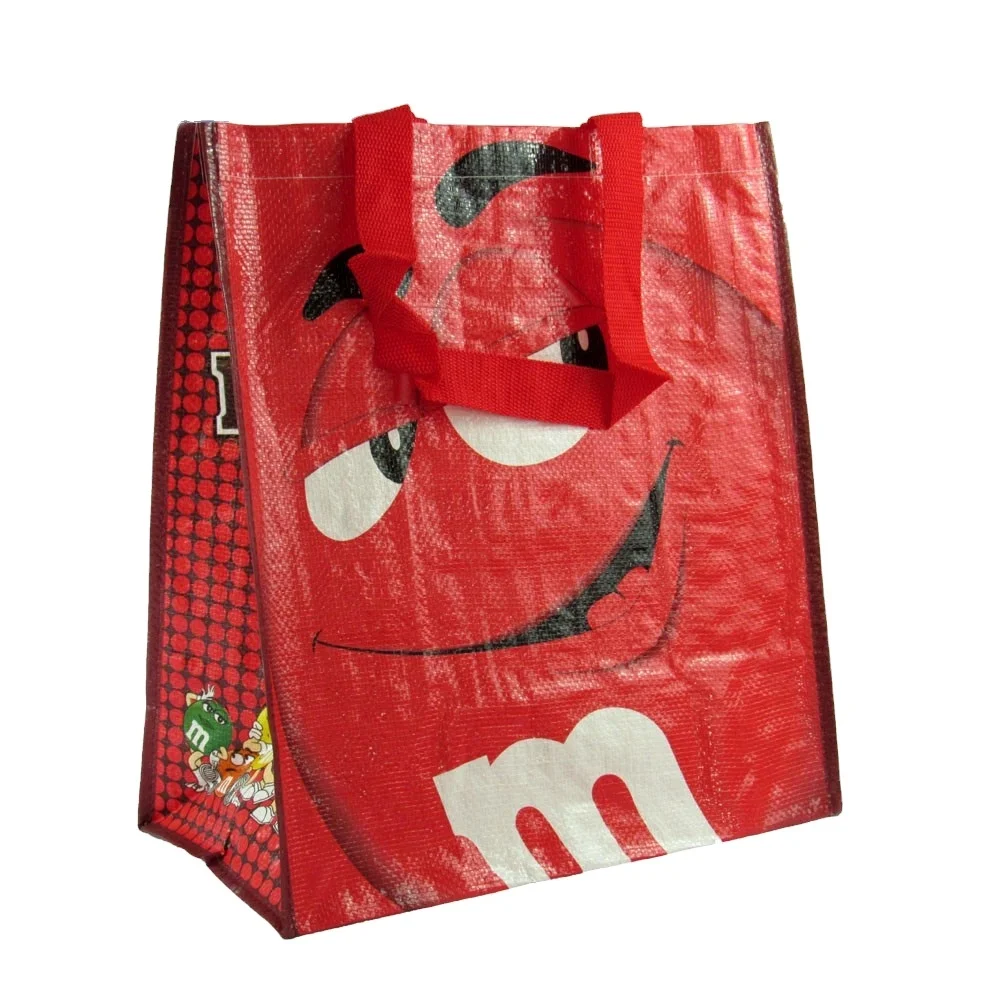 Индивидуальная Водонепроницаемая Складная многоразовая модная полипропиленовая плетеная ламинированная сумка для покупок