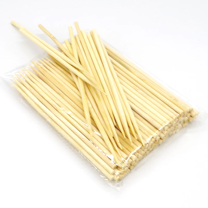 Good quality round bbq skewer bamboo skewer 8inches 4mm