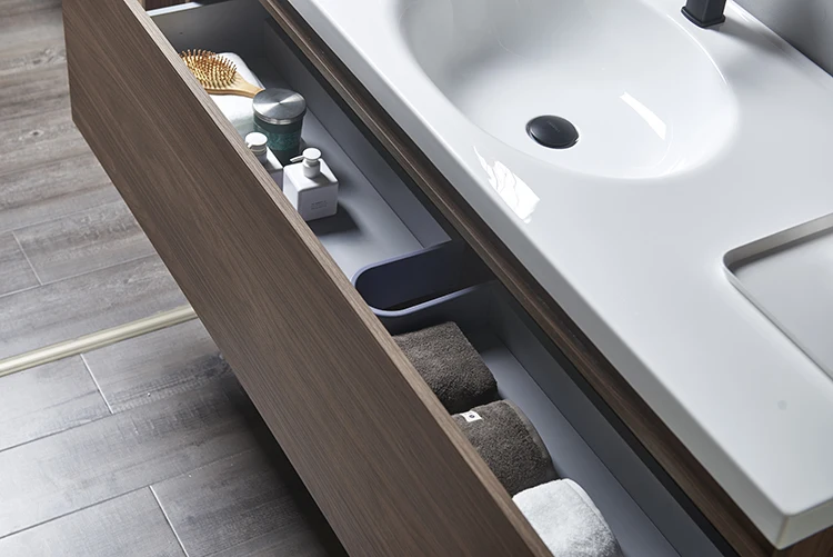 FABIAO mobile bagno Custom New Design Basin Bathroom Vanity Cabinet, Space Saving Bathroom Vanity With Led Mirror