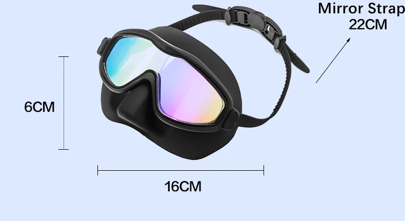 Custom Poffesional Outdoor Swim Glasses Full Face Silicone Antifog Diving Goggles Diving Mask For Men Women
