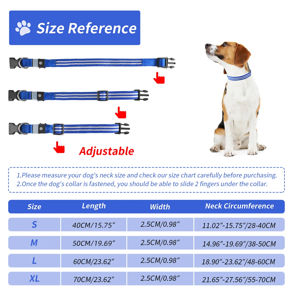 Fashion Glow In The Dark Dog Safety Pet Devices at Night LED Flashing Dog Necklace Two-Line Optical Fiber Dog Collars Light