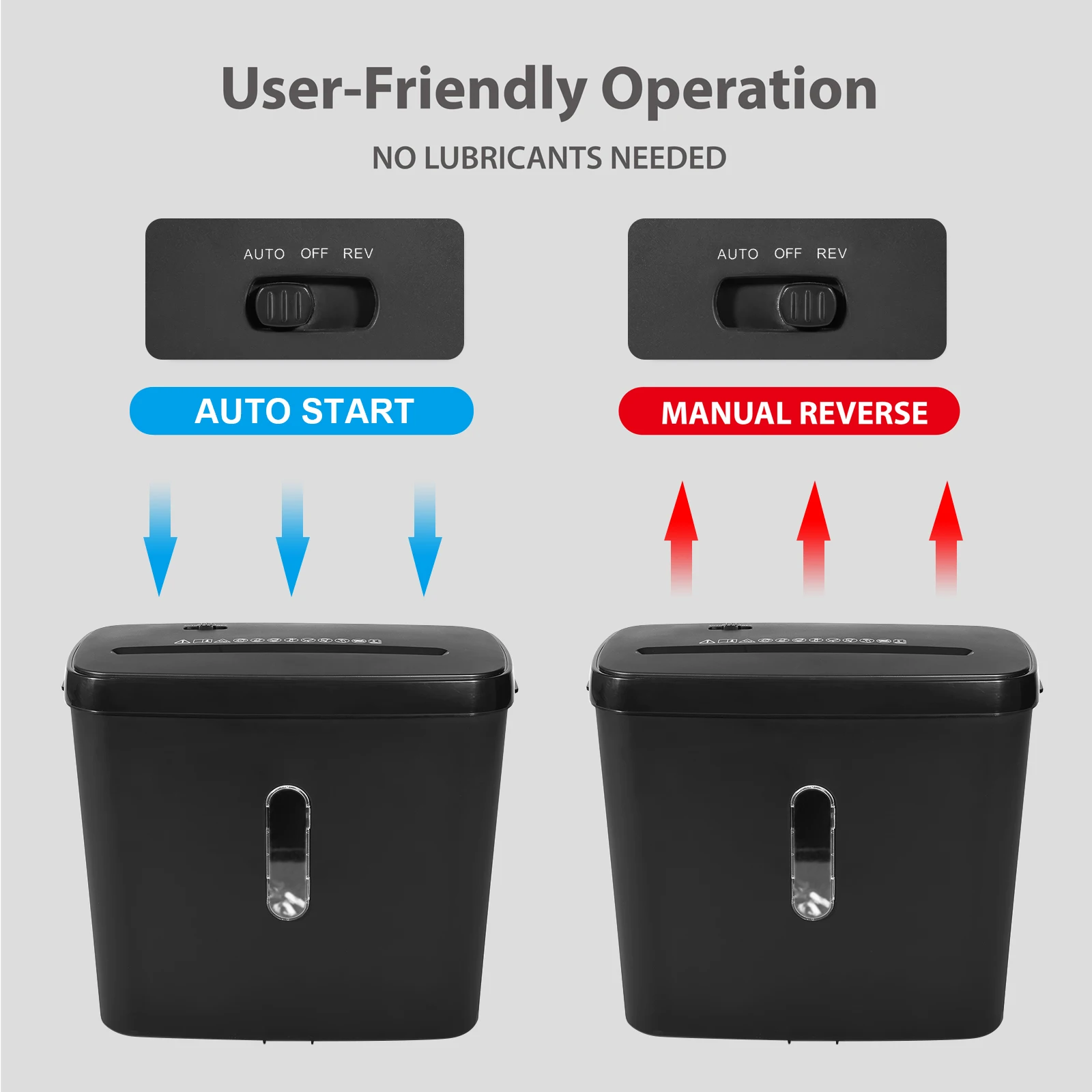 11l Small Cross Cut Colorful Paper Shredder With Easy Lift-off Head For Personal Office Use