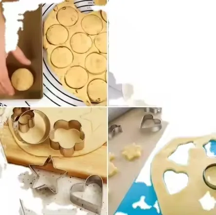 YY Mini Flower Stainless Steel Cookie Cutter Set 12 Biscuit Molds for Kids DIY Baking Cake Tools dessert tools baking supplies