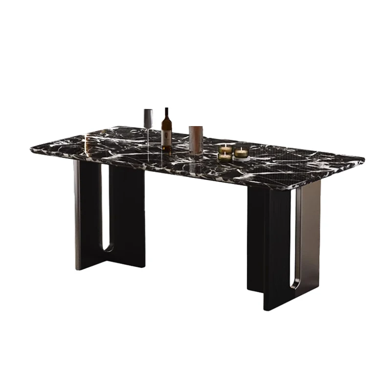 SUKU Italian light luxury stone table Rectangular table modern universal style minimalist marble table