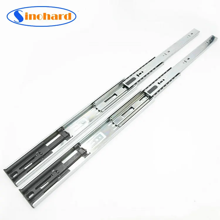 Hot Sale Soft Closing 53mm Tool Box Telescopic Slide Heavy Duty Ball Bearing Drawer Slide