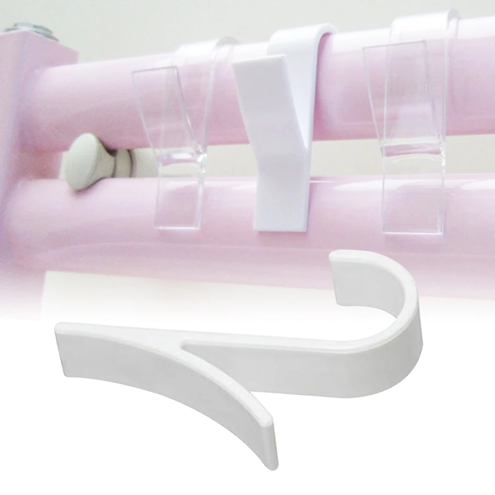 Dropshipping High Quality Hanger For Heated Towel Radiator Rail Clothes Bath Hook Holder Percha Plegable Scarf Hanger white