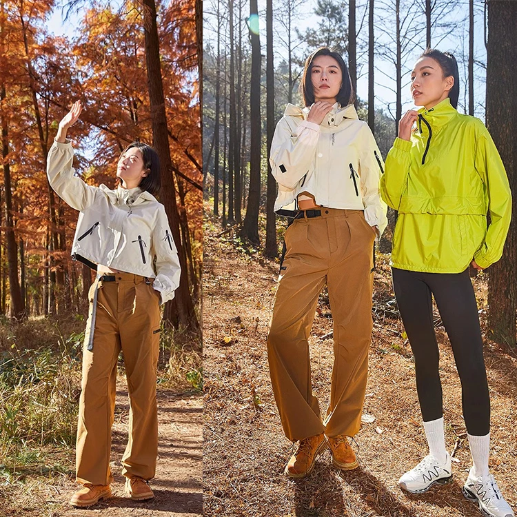 Oem Custom Hiking Outdoor Jacket Coat Water Repellent Windproof Wind Breaker Windbreaker Jacket For Women