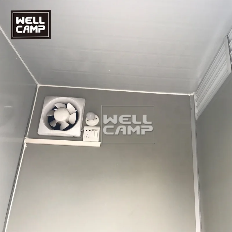 Sandwich Panel Recyclable Mobile Simple Toilet EPS Waterproof Portable Toilet 40HQ Container 3D Model Design CE Certification