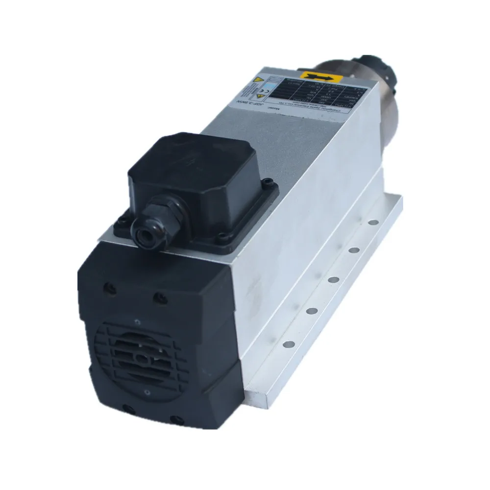 High Speed 4KW ER25 CNC spindle motor air cooling square flanged for cnc router machine
