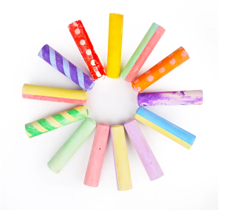 
1/6 Custom multi Colors kids Dust Free dustless Outdoor Fun blackboard Washable Sidewalk Chalk paint marker set 