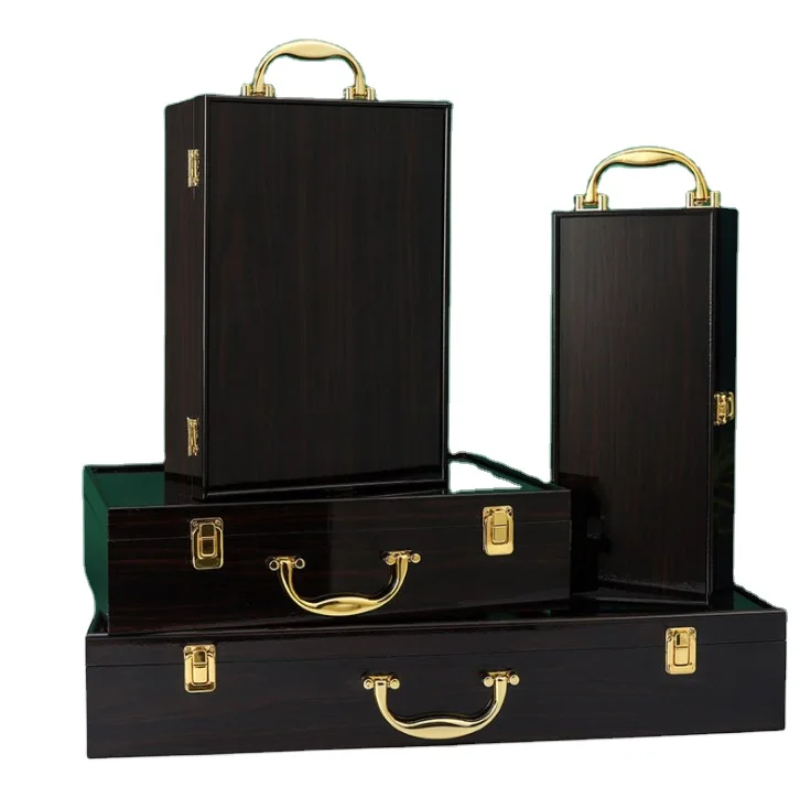 Wholesale Luxury Gift Box Wooden Wine Box And Custom Piano Lacquer Wine And Single Wine Bottle Box