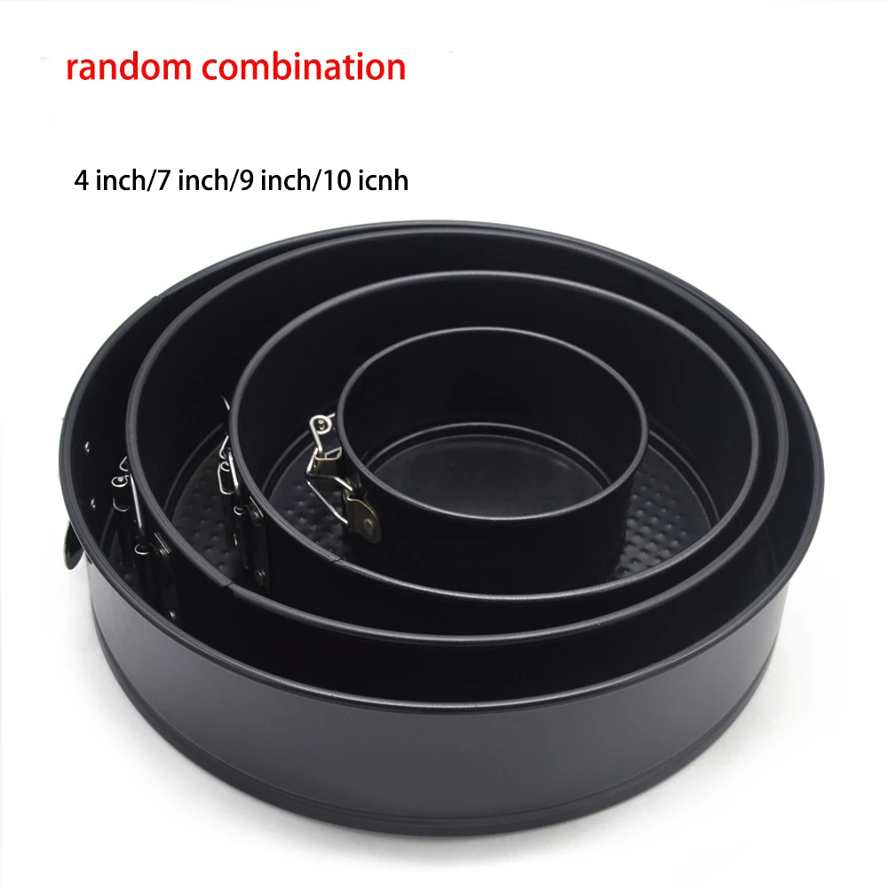 4/7/9/10 inch round lock live bottom baking pan non-stick mousse ring carbon steel pizza cake  home baking pan