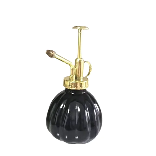 High Quality Garden Watering Can Small Simple Plant Mister Spray Color Glass Bottle with Copper Plastic Top Pump