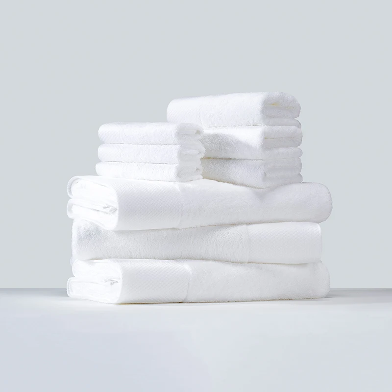 5 Star Hotel Towels  Jacquard Towel Hottest Selling Premium Cotton White